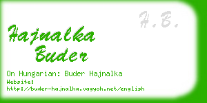 hajnalka buder business card